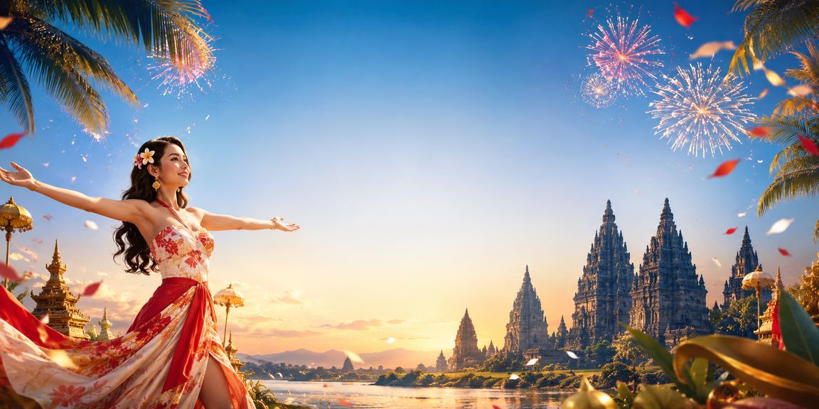 Festival hiburan kasino dengan berbagai permainan dan pencahayaan warna-warni yang semarak